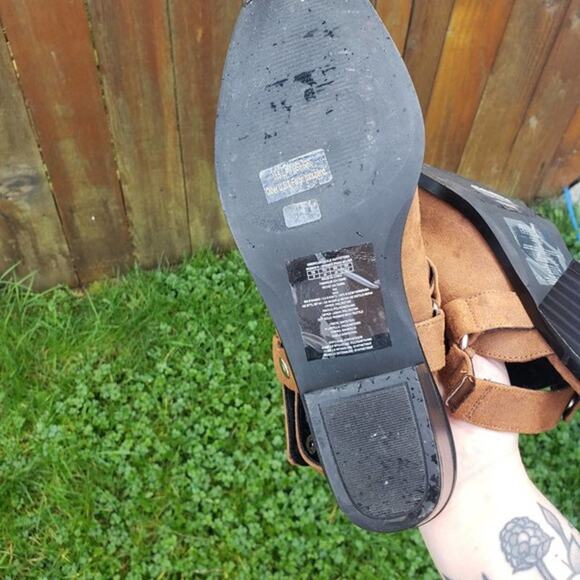 American Eagle Harness Mules Camel 9 Open Back - Picture 5 of 8